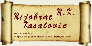 Mijobrat Kasalović vizit kartica